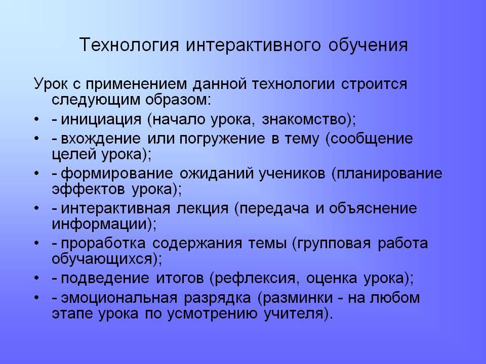 Что такое интерактив