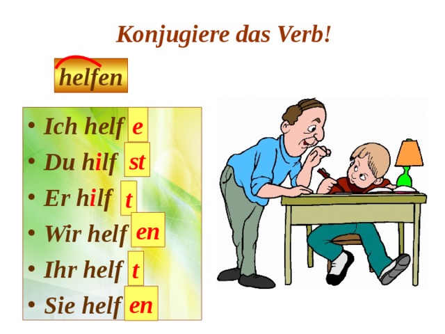 Mir helfen. Спряжение глагола helfen в немецком языке. Спряжение глагола helfen в немецком языке таблица. Проспрягать глагол helfen. Helfen формы глагола немецкий.