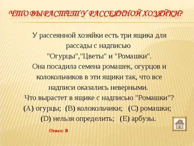 У рассеянной хозяйки есть три ящика для рассады с надписью 