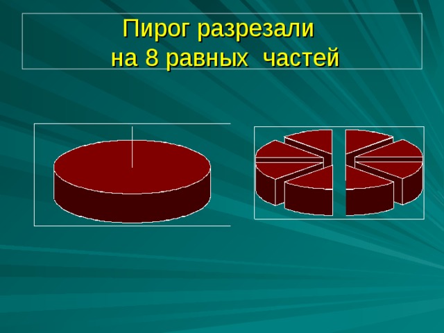 Задача пирог разрезали на 6 равных частей