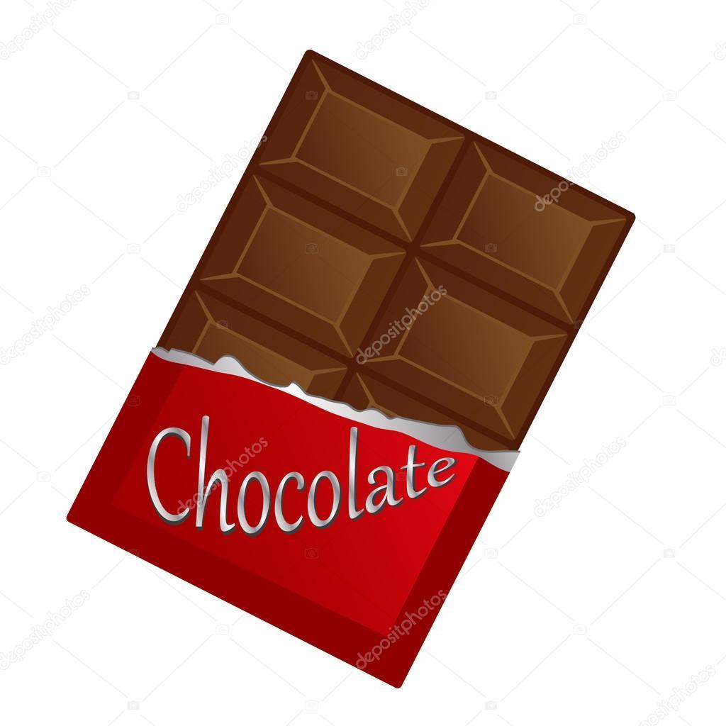 Шоколадка на белом фоне для детей