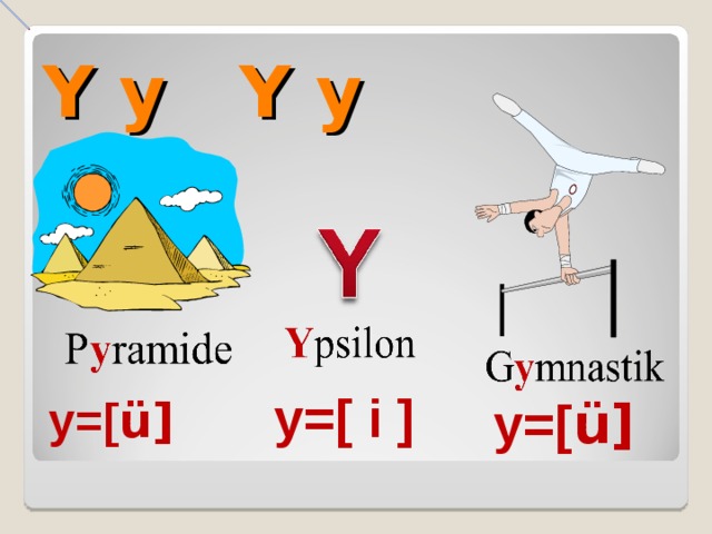 Y y Y y y=[ i ] y=[ ü] y=[ ü]  
