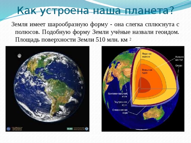 Земля наша планета презентация для дошкольников