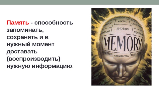 Возможности памяти. Память способность запоминать сохранять и в нужный момент. Память это способность сохранять и воспроизводить нужную информацию. Способность запоминать. Навыки памяти.