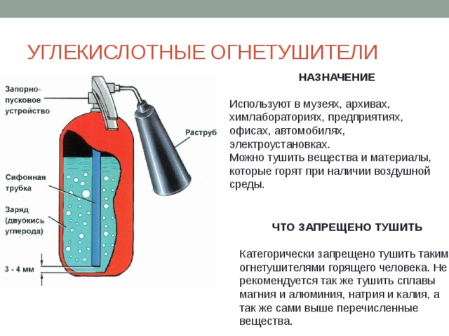 Огнетушители презентация по обж