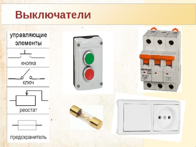 Элементы реостата