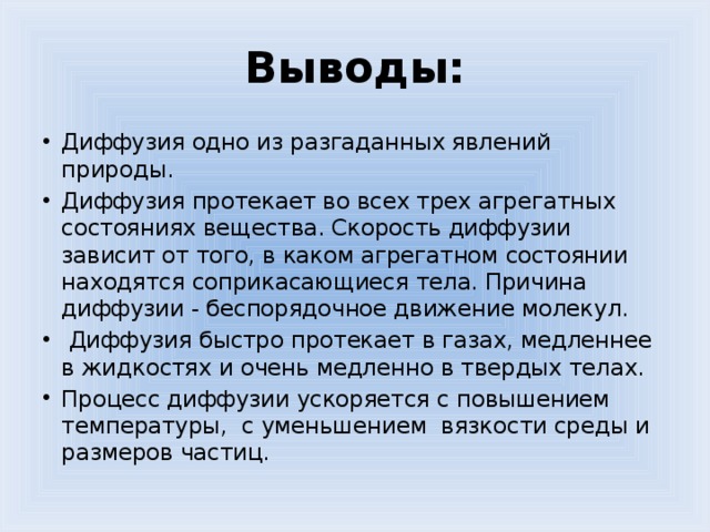 Выводы: