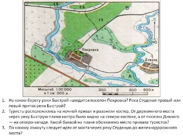 На каком берегу реки быстрой находится колодец