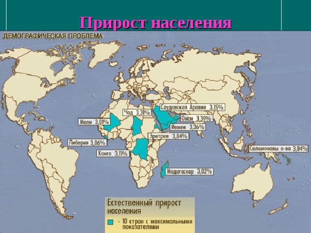 Прирост населения 