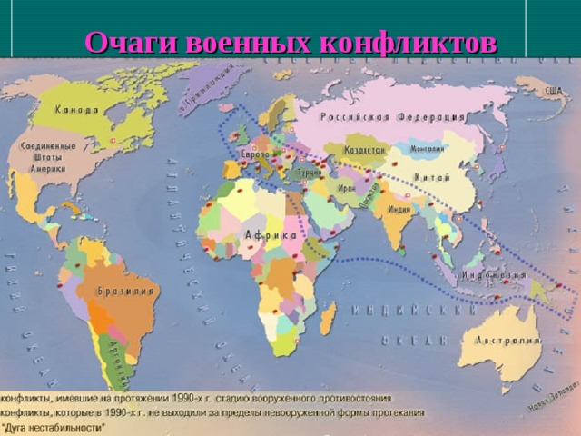 Очаги военных конфликтов 
