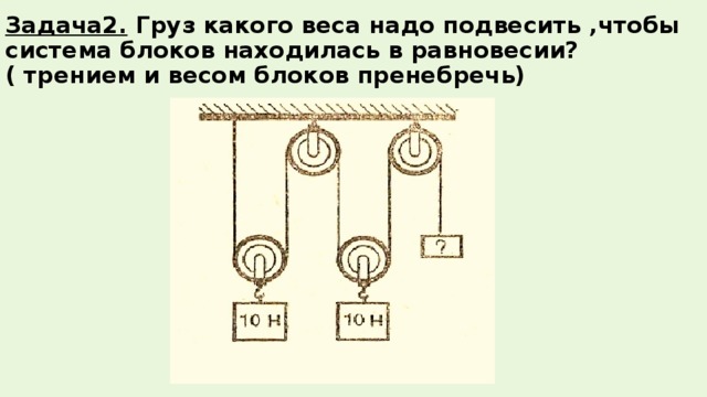 Груз массы нужно подвесить