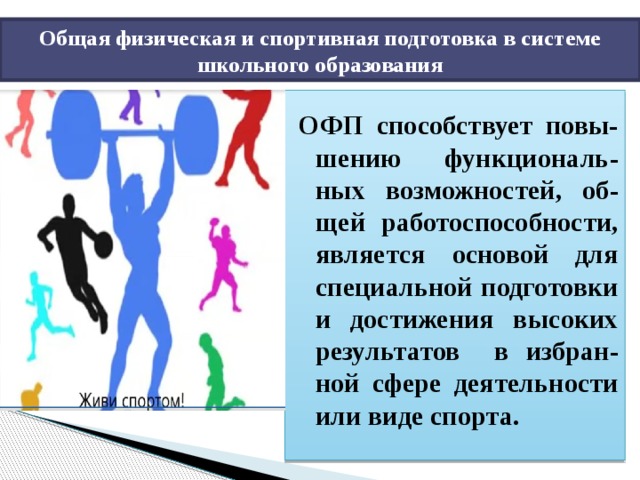 Презентация на тему самостоятельные занятия по общей физической подготовке