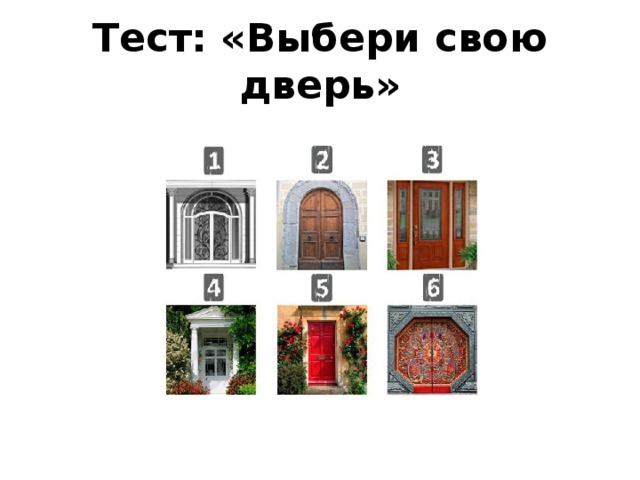 Тест: «Выбери свою дверь» 