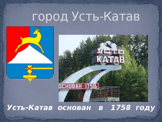 Карта усть катава