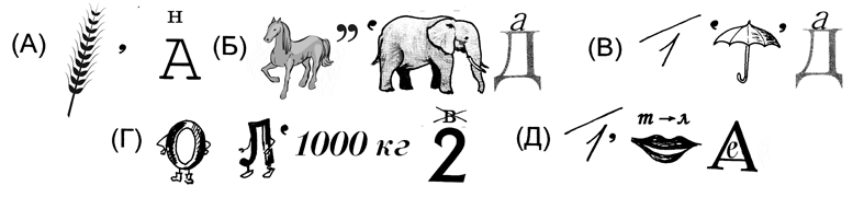 Ребусы по русскому языку 1 класс в картинках с ответами