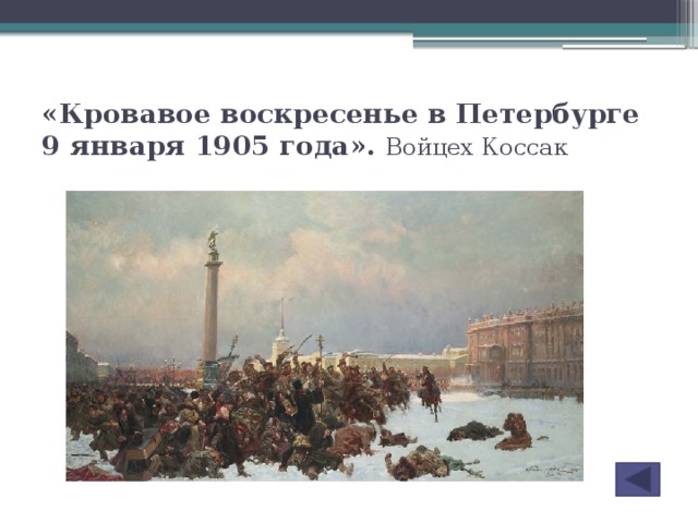 Картина 9 января 1905 года на васильевском острове