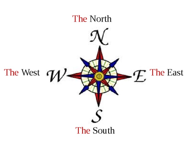 The North The East The West The South 