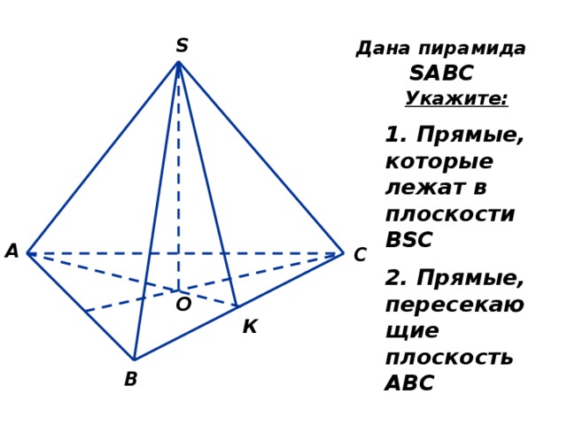 Прямая пирамида. Пирамида SABC. Дана пирамида SABC. SABC прав пирамида SABC пирамида. Пересекающиеся прямые в пирамиде.