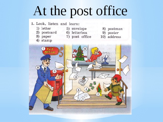 Языке post. Тема почта на английском языке. At the Post Office картинки. Слова по теме почта английский. Тема почта по английскому языку.