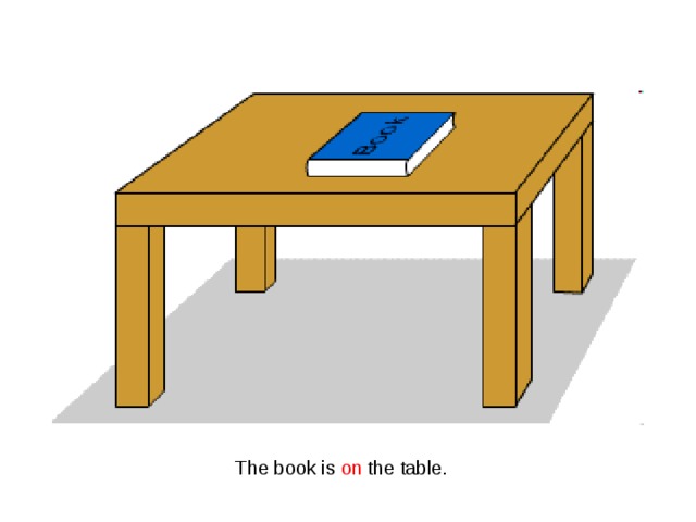 The book is on the table. 