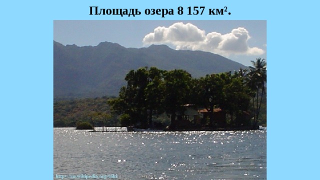 Площадь озера 8 157 км². 