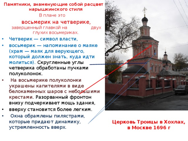Нарышкинское барокко презентация