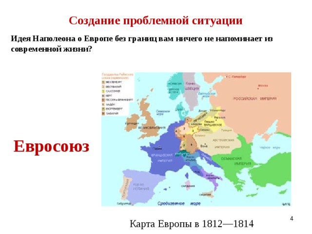 Карта европы 1812