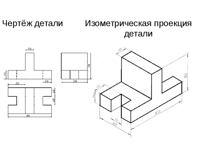 Изометрический чертеж это