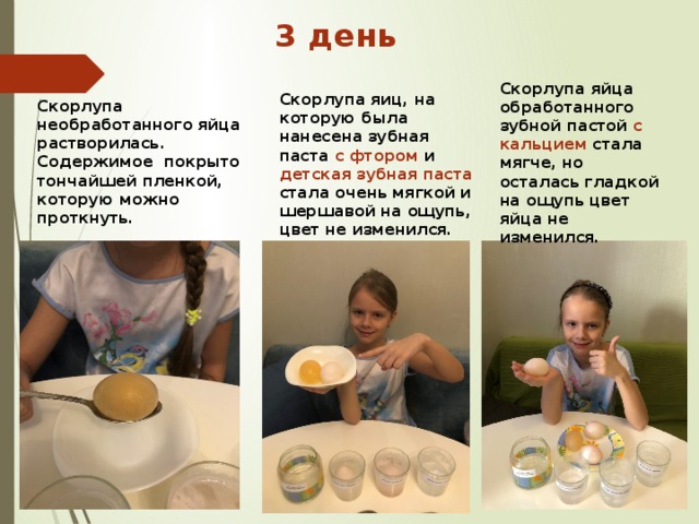 Проект яйцо и зубная паста