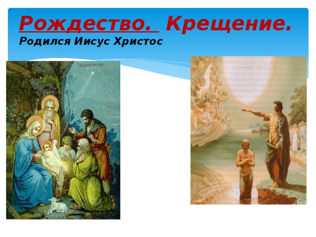 Рождество. Крещение.  Родился Иисус Христос  