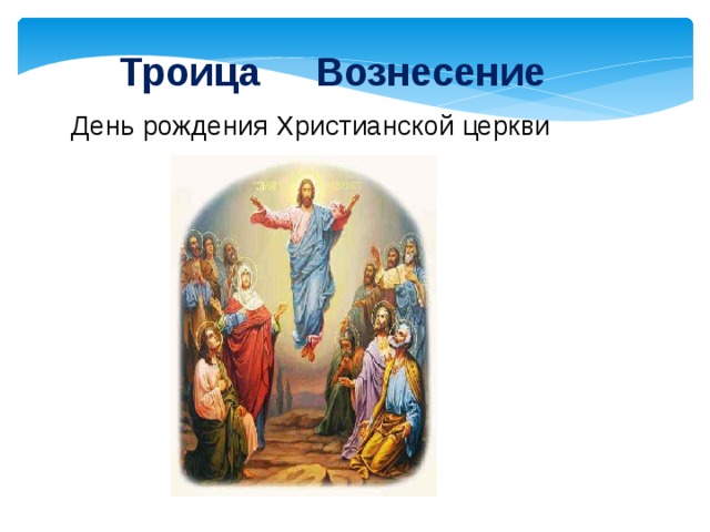 В какой стране родилась христиане. Вознесение Троица. Вознесение Пятидесятница. День рождение христианской церкви для детей. Троица и Вознесение Господне - это один праздник?.