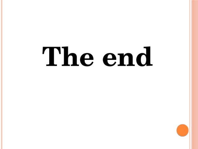 The end 