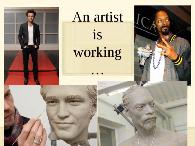 An artist is working… 
