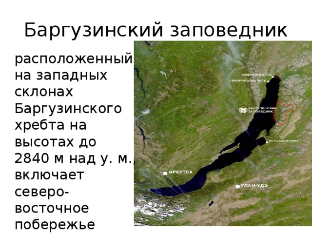 Баргузинский заповедник карта заповедника