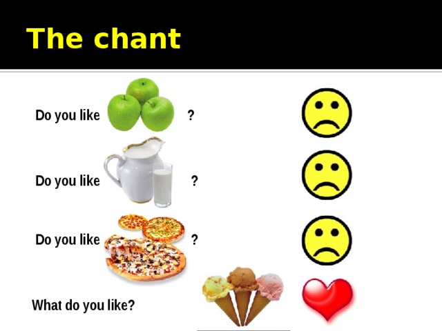 The chant Do you like ? Do you like ? Do you like ? What do you like? 