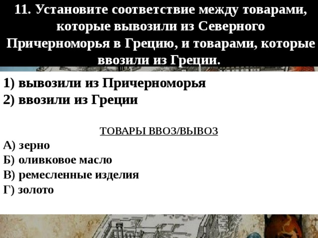 Что вывозили из афин. Вывозили из Северного Причерноморья в Грецию. Из Северного Причерноморья вывозили. Что греки ввозили в колонии. Товары, ввозимые в причерноморские колонии.