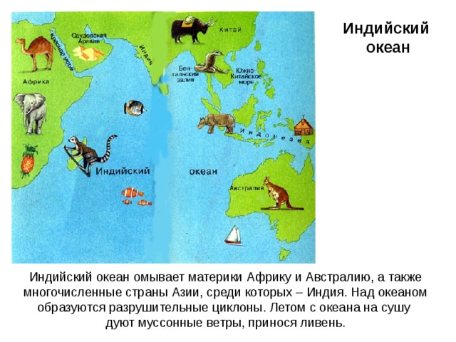 Океаны омывающие африку и австралию