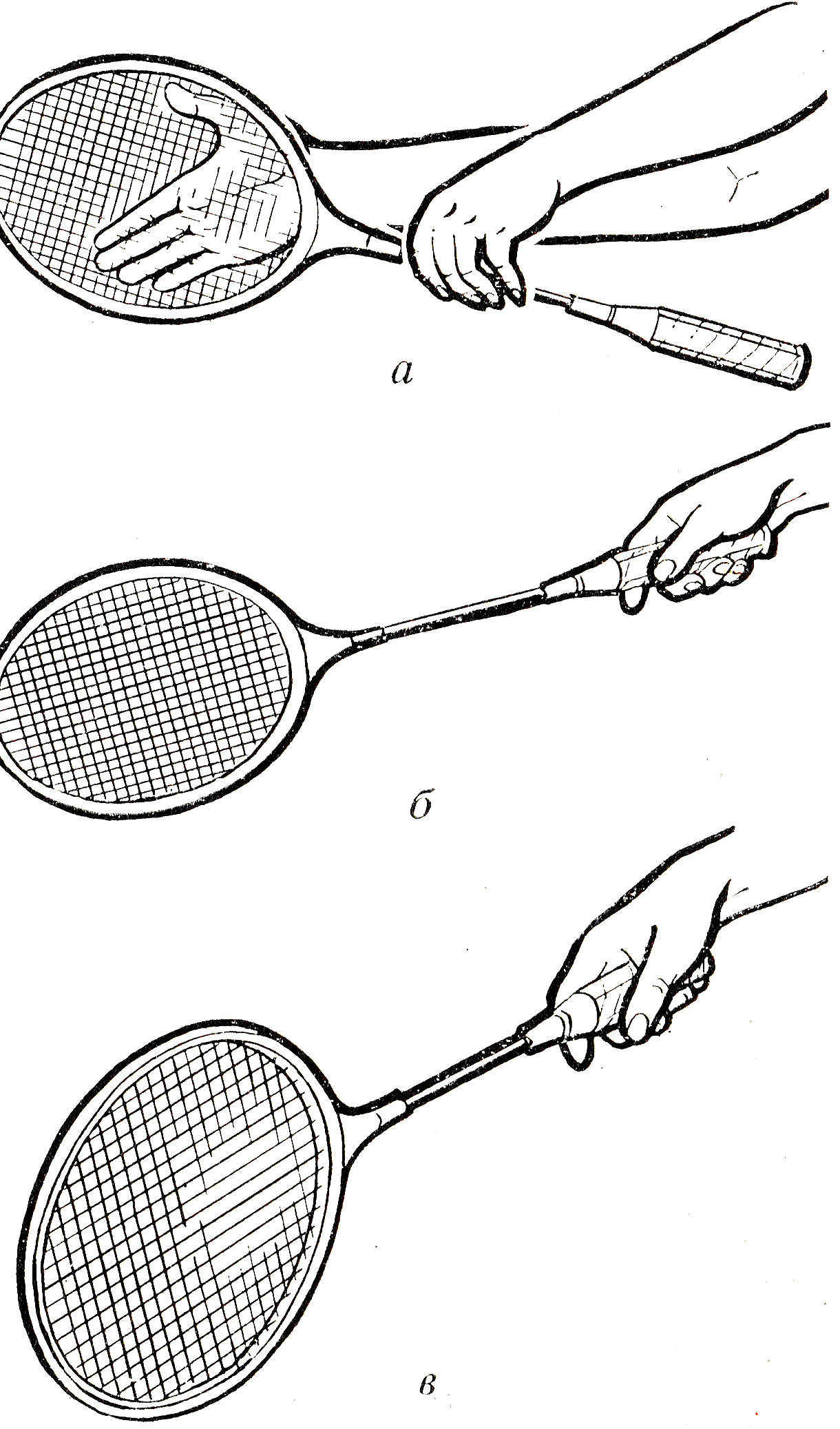 Перетяжка ракеток для бадминтона схема