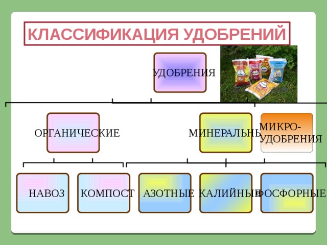 КЛАССИФИКАЦИЯ УДОБРЕНИЙ 