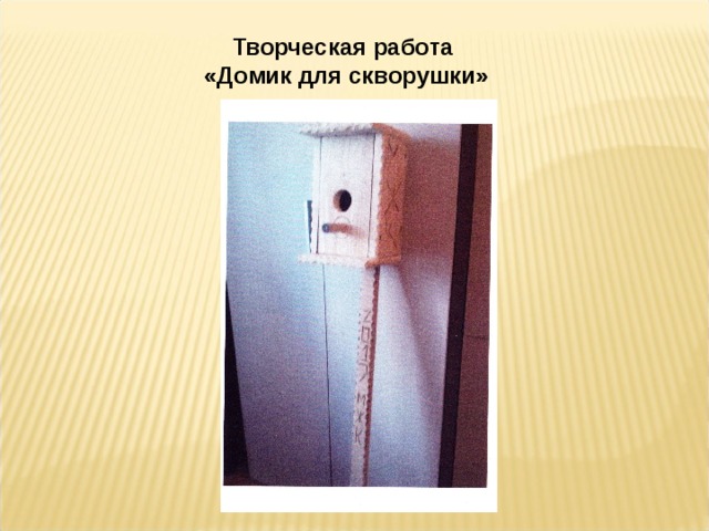 Творческая работа «Домик для скворушки» 