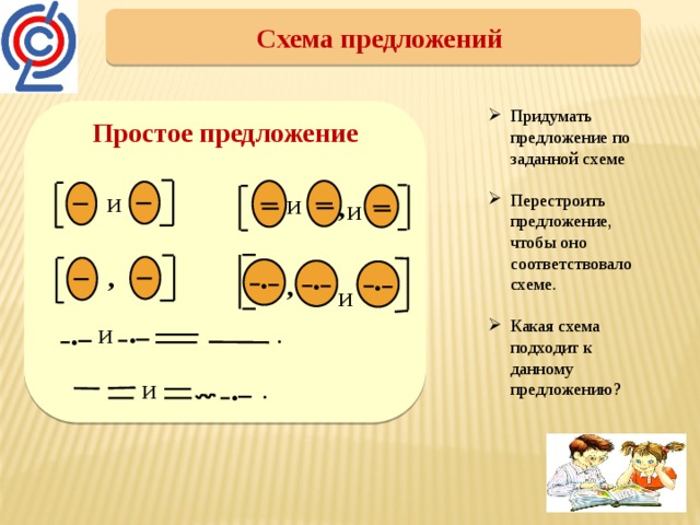 Укажите предложение соответствующее схеме