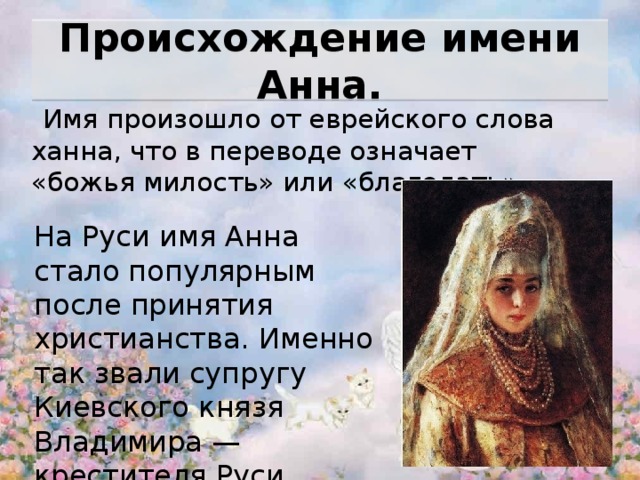 Message anna. История происхождения имени Аня.