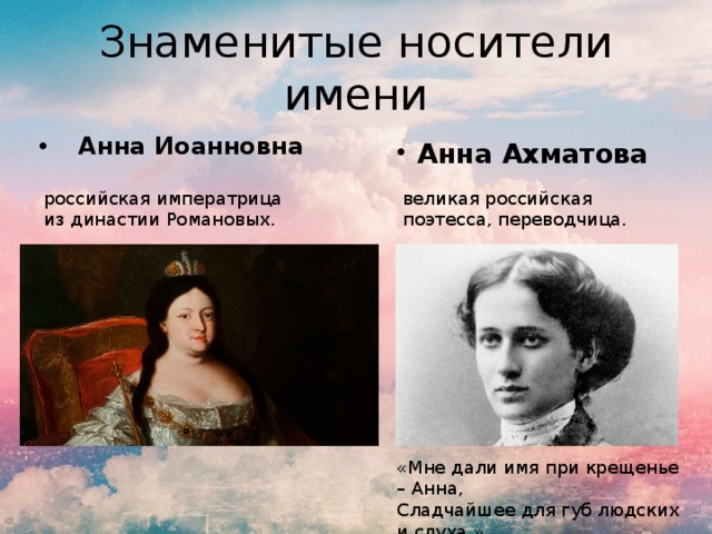 Презентация имя анна