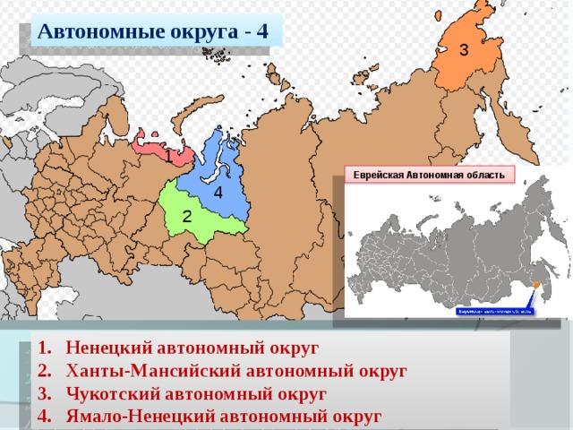 Автономных округов краев областей городов