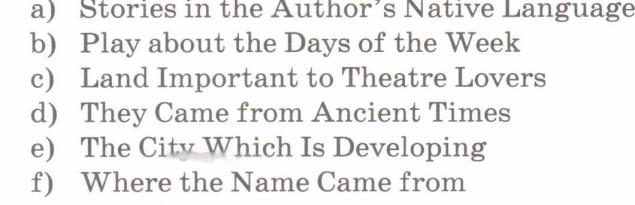 No one knows authors name. The names of the Days of the week in English came from. Native language 1926. Day between the people's native language.