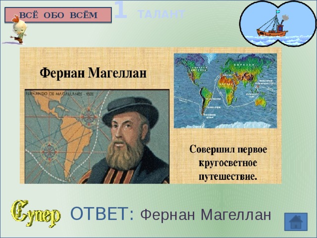 Фернан магеллан презентация