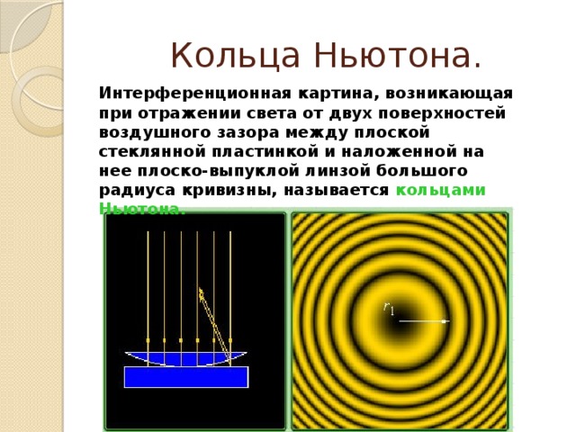 Как изменится картина колец ньютона если воздушный зазор между линзой и пластинкой заполнить водой