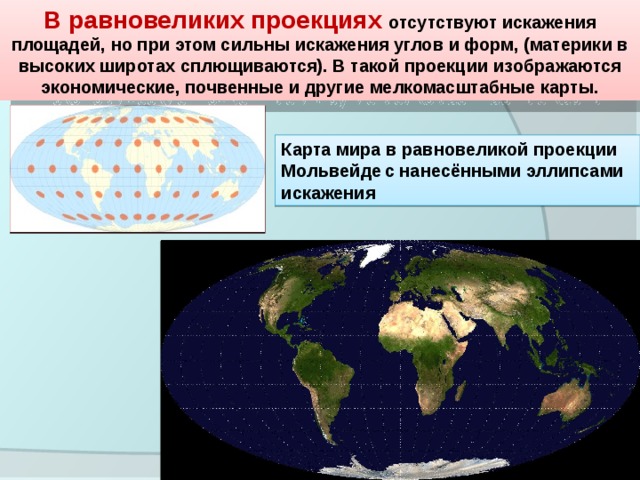 Цилиндрическая равновеликая проекция бергмана для широты главной параллели 45 карта мира