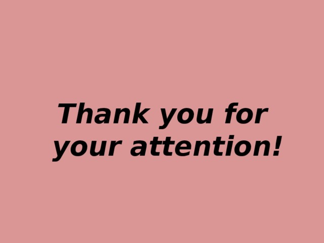 Thank you for your attention!