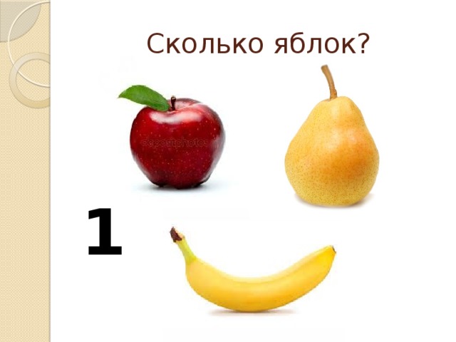 Сколько яблок? 1 